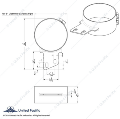 10284 7" PB ANGLED JOINT CLAMP SS