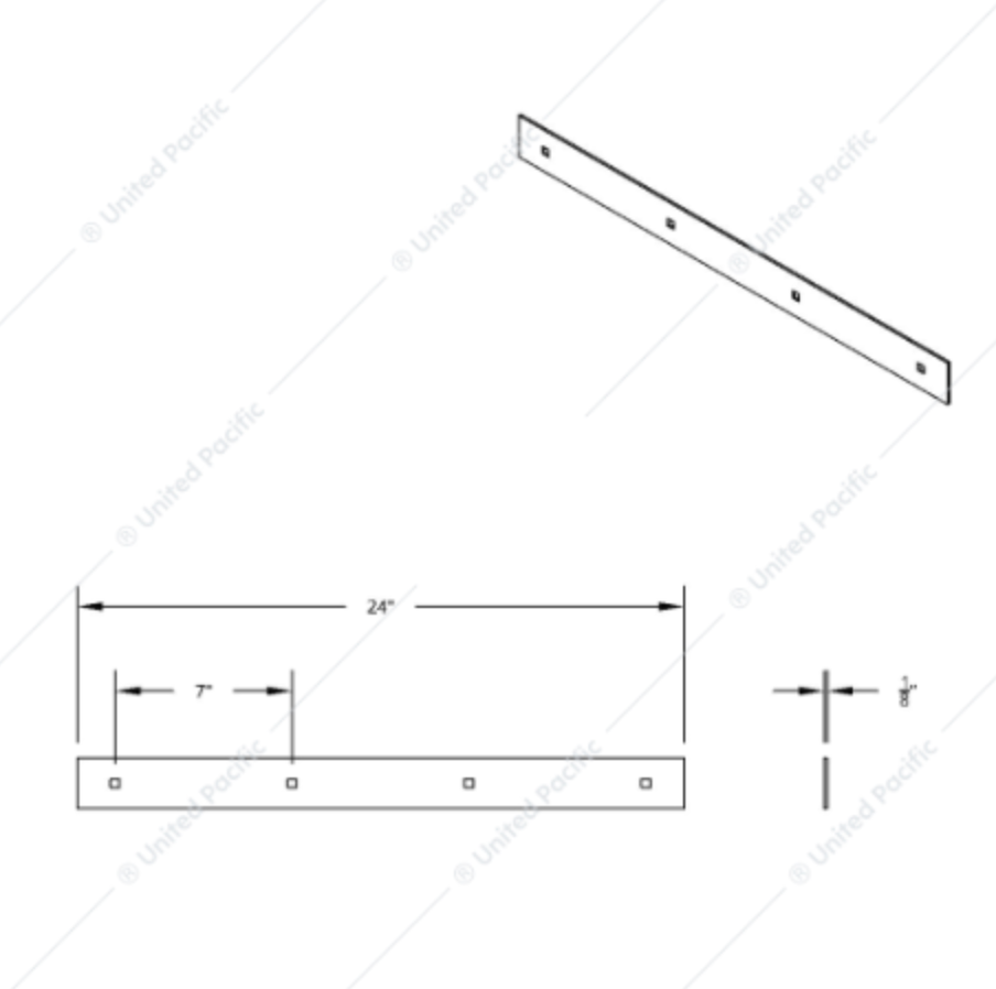 10402UP CR TOP MUD FLAP W/HARDW