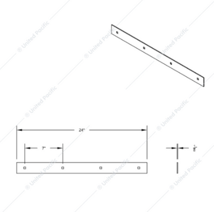 10402UP CR TOP MUD FLAP W/HARDW