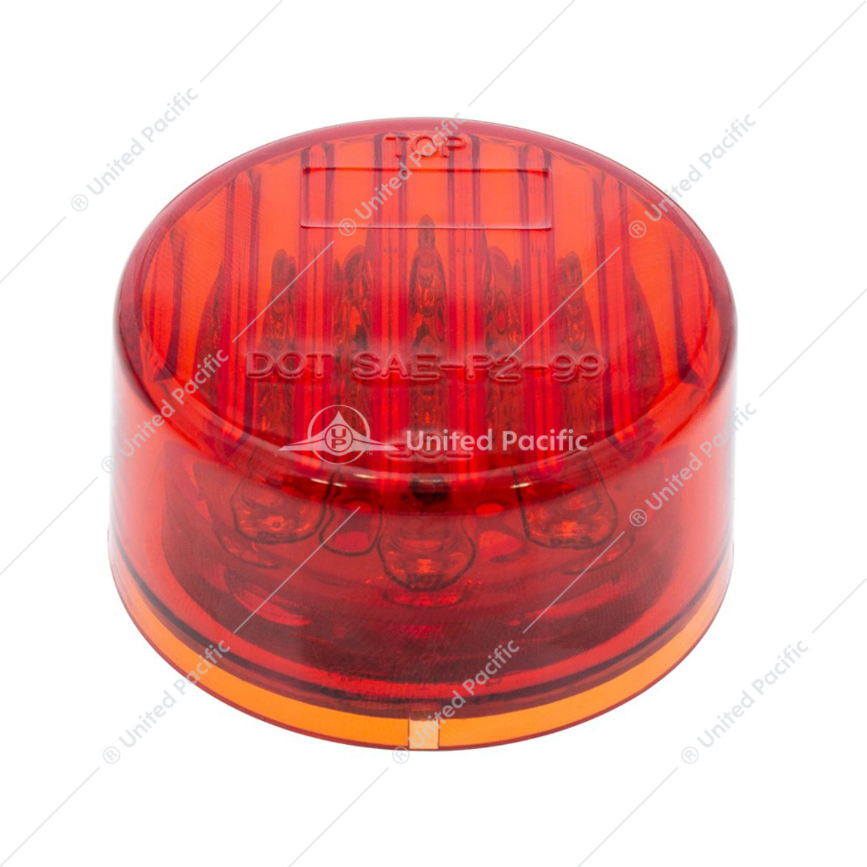 38171 9 LED 2" LIGHT FLAT RED/RED LENS