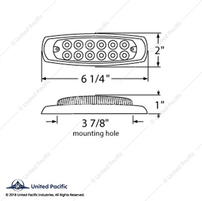 38308 12 LED MARKER LIGHT RED/CLEAR LENS