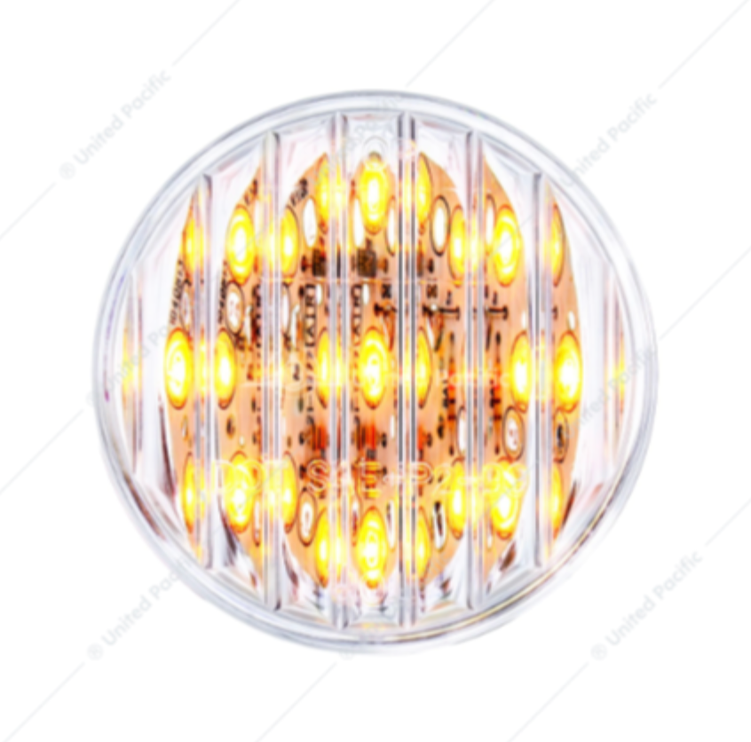 38362 9 LED 2" LIGHT FLAT AMBER/CLEAR