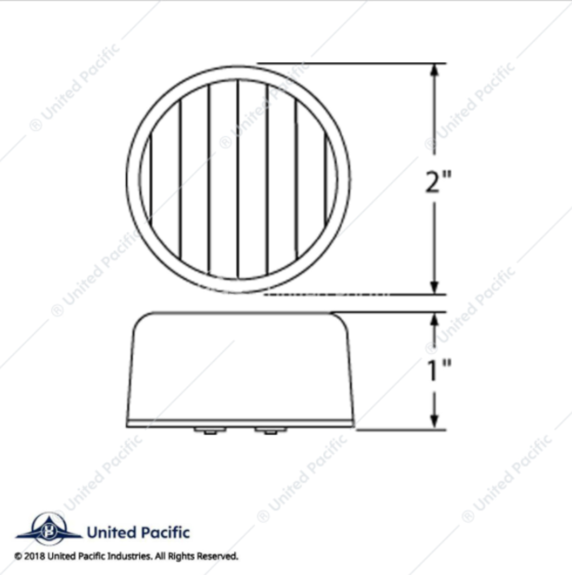 38362 9 LED 2" LIGHT FLAT AMBER/CLEAR