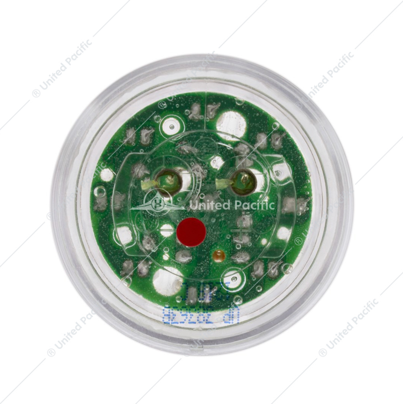 38363 2" LIGHT FLAT LED RED/CLEAR LENS