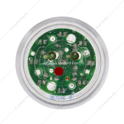 38363 2" LIGHT FLAT LED RED/CLEAR LENS