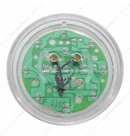 38364 13 LED 2 1/2" FLAT CLRENCE LIGHT AMBER/CLEAR LENS