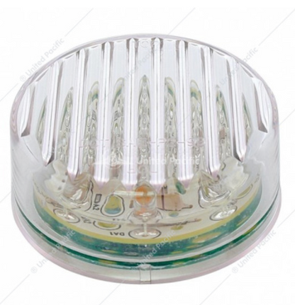 38365 13 LED 2 1/2" FLAT CLRENCE LIGHT RED/CLEAR LENS