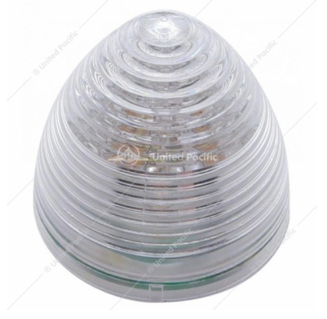 38367 2" BEEBIVE LIGHT RED CLEAR LENS 9 LED