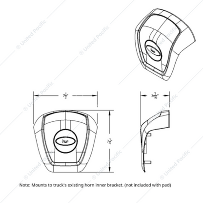 88036 CR PB STEERING WHEEL HORN COVER (CENTER)