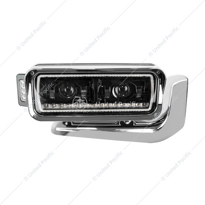 35914 RECTANGULAR HEADLIGHT ASSEMBLY W/BRACKET BLACKOUT PASSENGER SIDE