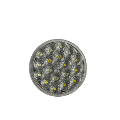 76454 4" FLEET WHITE/CLR 18 LED