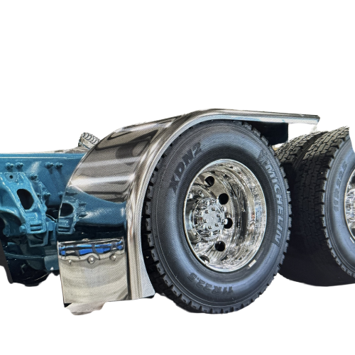 BA710HT 80" HALF FENDERS PAIR WITH RADIOUS FLANGE 34" DROP 430 SS