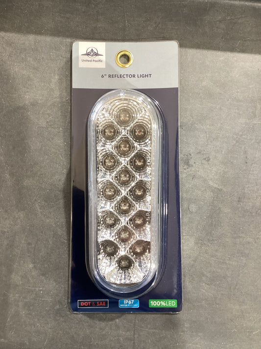 39342 OVAL REFLECTR AMBER/CLEAR