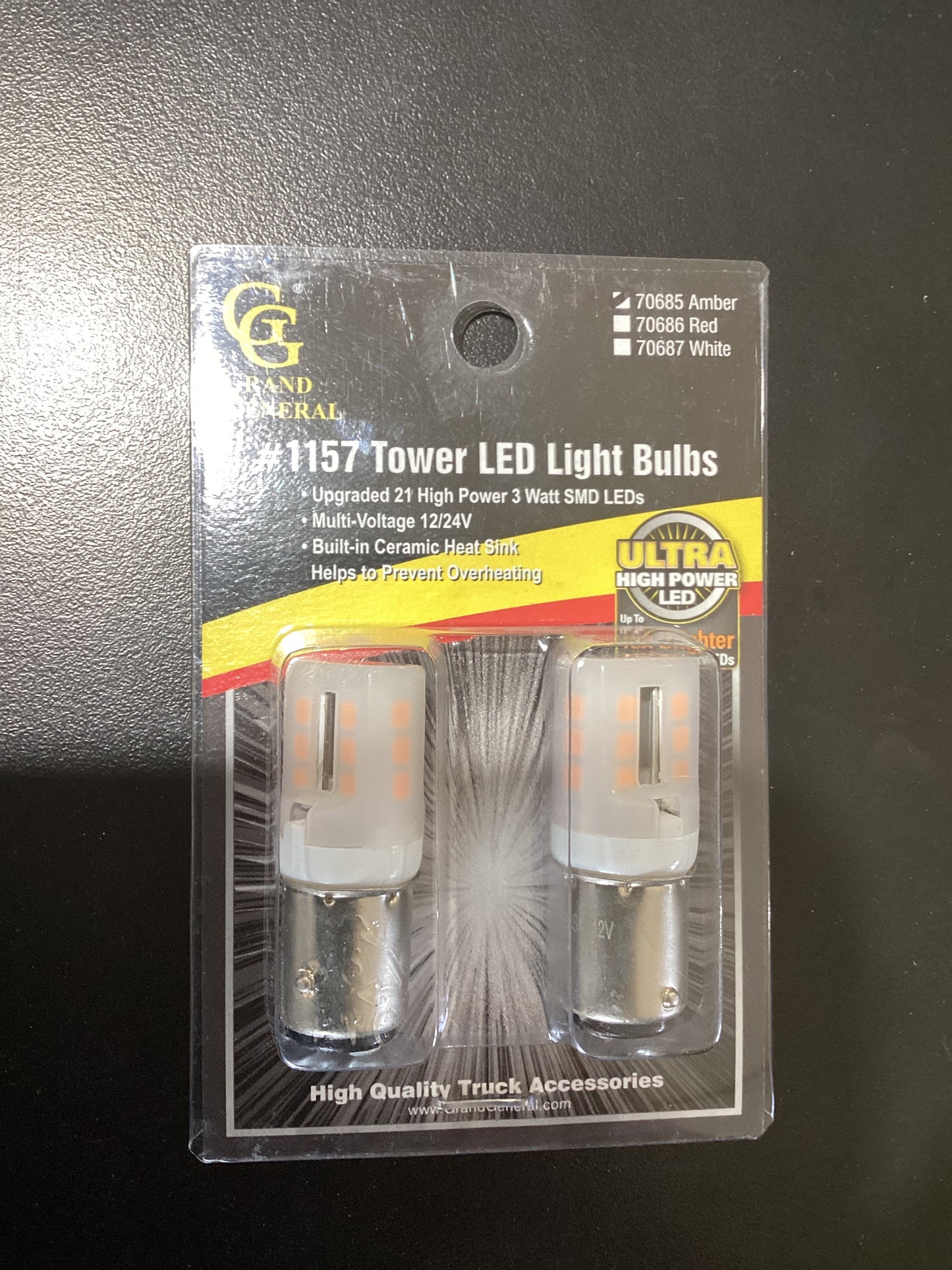 70685-GG 1157 AMBER 21 LED W/CERAMIC TOWER