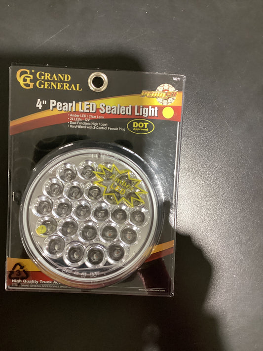 78271-GG 4" LIGHT PEARL  CLEAR AMBER 24 LED