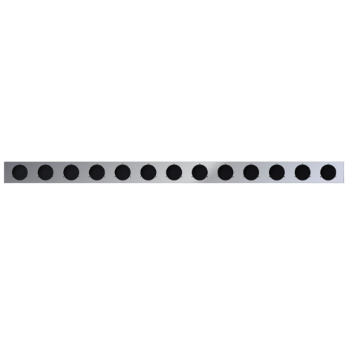 BP-5012 REAR LIGHT BAR 6" WIDE W/ 4" LIGHT HOLES 13 TOTAL