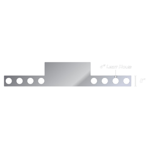 BP-5205 REVERSE T-BAR 34" WITH 8 LIGHT HOLES 4"D